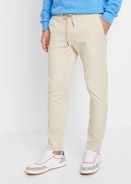 Strečové chino kalhoty bez zapínání, zkrácená délka, Regular Fit Tapered, RAINBOW