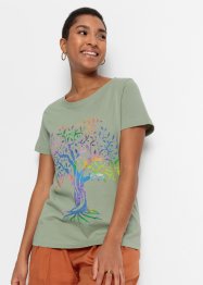 Tričko s potiskem z organické bavlny, RAINBOW
