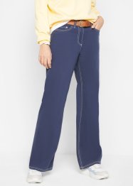 Keprové kalhoty se širokými nohavicemi a kontrastními švy, bpc bonprix collection