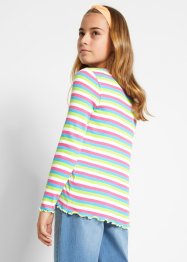 Žebrované dívčí triko z organické bavlny, bpc bonprix collection