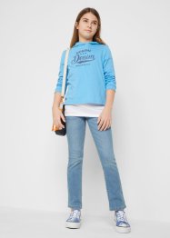 Dívčí top a boxy triko s kapucí (2dílná souprava)m, bpc bonprix collection