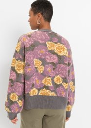 Pletený kabátek s květinovým vzorem, RAINBOW
