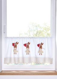 Vitrážková záclona z organické bavlny se zajíčky, bpc living bonprix collection