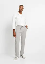 Regular Fit chino kalhoty bez zapínání, se lnem, Straight, bonprix