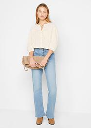 Halenka s ažurovou krajkou, 3/4 rukávy, John Baner JEANSWEAR
