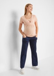 Těhotenské kalhoty, rovné nohavice se založenými lemy, bpc bonprix collection