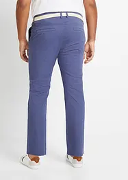 Strečové chino kalhoty s opaskem, Regular Fit, Straight, bonprix