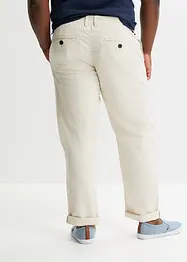 Kalhoty bez zapínání, se lnem, Relaxed Fit, Straight, bonprix