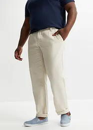Kalhoty bez zapínání, se lnem, Relaxed Fit, Straight, bonprix