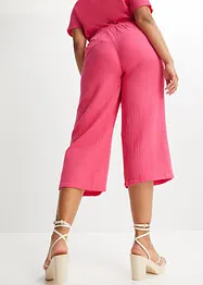 Kalhoty Culotte z bavlněného mušelínu, bonprix