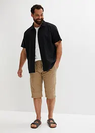 Košile s krátkým rukávem a podílem lnu, Loose Fit, bonprix