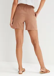 Lněné šortky Paperbag, bonprix