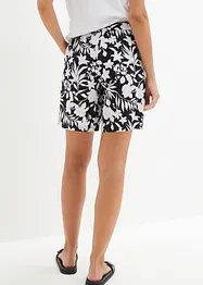 Široké viskózové šortky s pohodlným pasem, High Waist, bonprix