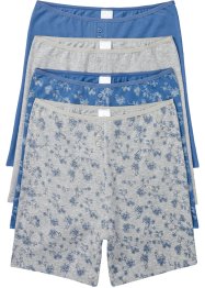 Dlouhé dámské boxerky s vysokým pasem a organickou bavlnou (4 ks), bpc bonprix collection