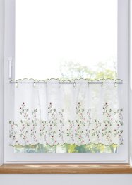 Vitrážková záclona s květinovou výšivkou, bpc living bonprix collection