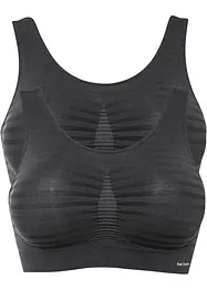 Bezešvý podprsenkový top Feel Comfort (2 ks v balení), bonprix