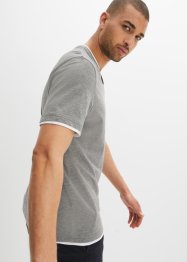 Henley tričko, krátký rukáv (2 ks v balení), bonprix