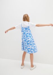 Dívčí tričko + žerzejové šaty (2dílná souprava), bpc bonprix collection