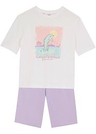 Dévčí triko Oversized a krátké legíny (2dílná souprava), bpc bonprix collection