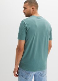 Henley tričko, krátký rukáv (2 ks v balení), z organické bavlny, bonprix