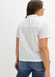 Moderní halenka s dírkovanou výšivkou, bonprix