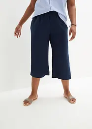 Lněné kalhoty Culotte, délka po lýtka, bonprix