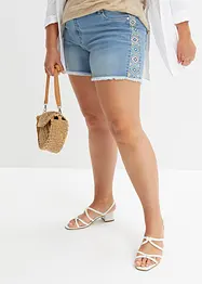 Džínové šortky Mid Waist, bonprix