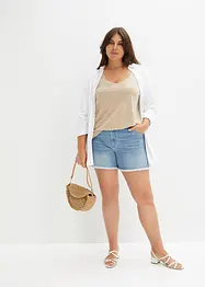 Džínové šortky Mid Waist, bonprix