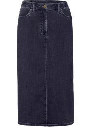 Lehce rozšířená džínová midi sukně se strečem a pohodlnou pasovkou, bpc bonprix collection