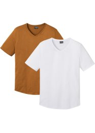 Tričko s výstřihem do V, z organické bavlny Cradle to Cradle Certified® Silver (2 ks v balení), RAINBOW