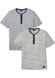 Tričko s Henley límečkem (2 ks v balení), bpc bonprix collection