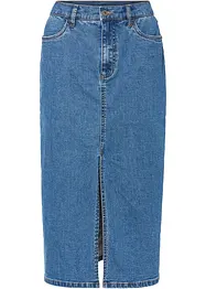 Dlouhá džínová sukně s rozparkem, z materiálu Positive Denim #1 Fabric, bonprix