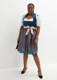 Kroj Dirndl se sametem, v délce midi (2dílná souprava), bonprix