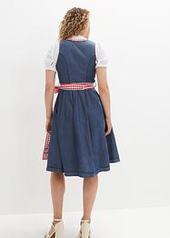 Dirndl v džínovém vzhledu a zástěra (2dílná souprava) ke kolenům, bpc bonprix collection