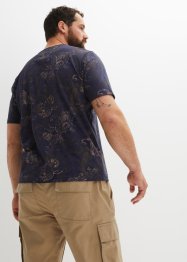 Henley triko s kašmírovým vzorem, krátký rukáv, John Baner JEANSWEAR