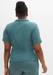 Žebrované triko polo s polovičním rukávem, bpc bonprix collection