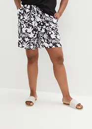 Široké viskózové šortky s pohodlným pasem, High Waist, bonprix