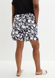 Široké viskózové šortky s pohodlným pasem, High Waist, bonprix