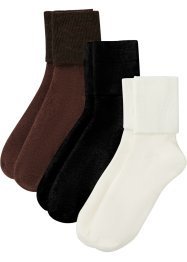 Termo ponožky s ohrnutými lemy a froté rubem (3 páry v balení), bpc bonprix collection