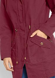 Krátká bavlněná parka se stojáčkem, vypasovaná, bpc bonprix collection
