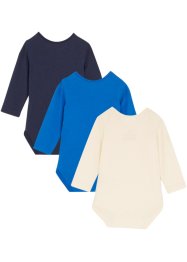 Body s dlouhými rukávy, organická bavlna (3 ks v balení), bpc bonprix collection