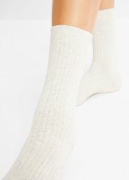 Termo ponožky na doma (4 páry) s froté uvnitř, žebrovaný vzhled, bpc bonprix collection