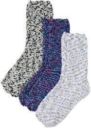 Ponožky na doma (3 páry) z efektního vlákna, bpc bonprix collection
