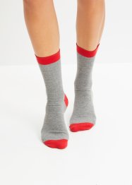 Vánoční ponožky (4 páry v balení) s nápisem na chodidle, s organickou bavlnou, bpc bonprix collection