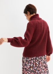 Hrubě pletený svetr s copánkovým vzorem, RAINBOW