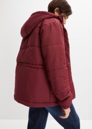 Zkrácená prošívaná bunda s kapucí a možností nastavení v pase, bpc bonprix collection