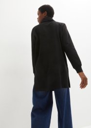 Dlouhá mikina s límečkem na zip, s recyklovaným polyesterem a dlouhým rozparkem, bpc bonprix collection