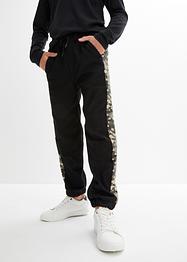 Chlapecké zimní džíny s vsadkou s kamuflážovým vzorem, John Baner JEANSWEAR