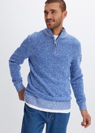 Přírodní svetr s Troyer límcem, z bavlny, bpc bonprix collection