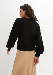 Ažurový pulovr, bonprix